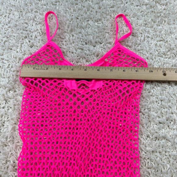 Fish Net Pink Mini Dress One Size - Picture 4 of 5